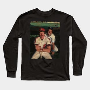 Mike Schmidt in Philadelphia Phillies and George Brett in Kansas City Royals Long Sleeve T-Shirt